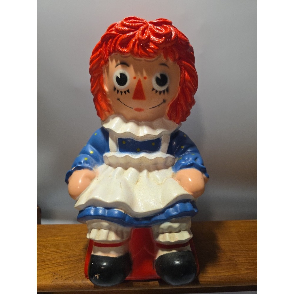 RAGGEDY ANN Coin Bank Bobbs Merrill My Toy Co Doll Child Toy Vintage 1972